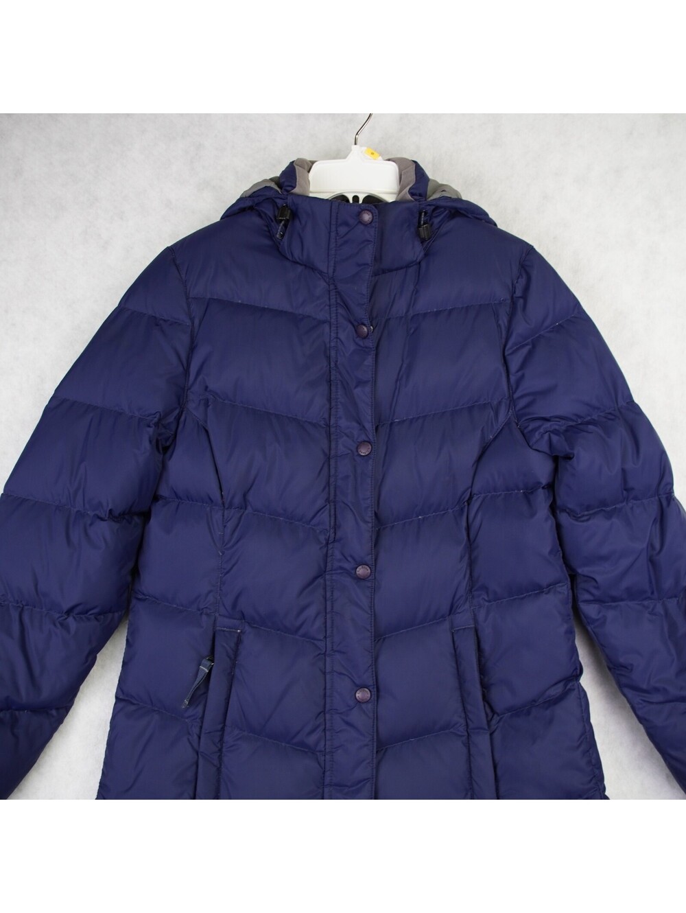L.L. Bean Women’s Quilted Goose Down Puffer Jacket Sz S Navy Warm Outdoor Coat - Picture 5 of 15